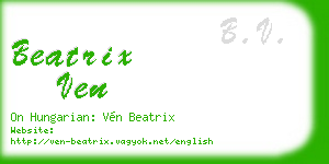 beatrix ven business card